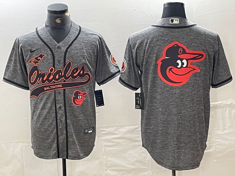 Men Baltimore Orioles Blank Grey Jointly 2024 Nike MLB Jersey style 8